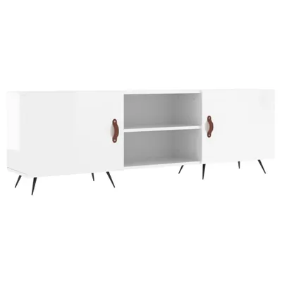 Zdjęcie produktu dla vidaXL Szafka pod TV biały wysoki połysk 150x30x50 cm materiał drewnopochodny