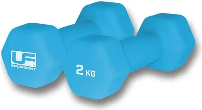 Immagine prodotto di Manubri Urban Fitness in neoprene esagonale blu - 2 x 2 kg - Set per il fitness