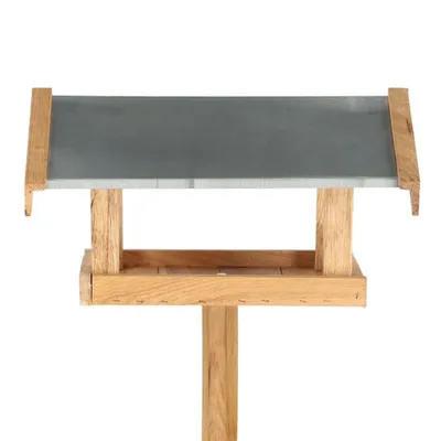 Image de Mangeoire en chêne - L 45,2 x l 51,7 x H 113,5 cm - Gris