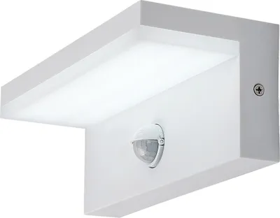 Zdjęcie produktu dla Kinkiet zewnętrzny LED z czujnikiem ZARAGOZA biały 9W Odcienie bieli 850lm tworzywo sztuczne wym:8,5x21x9cm IP54 Rabalux