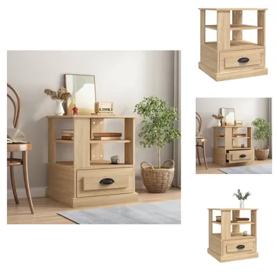 Image de vidaXL Table d'appoint chêne Sonoma 50x50x60 cm Bois composite - Tables d'appoint