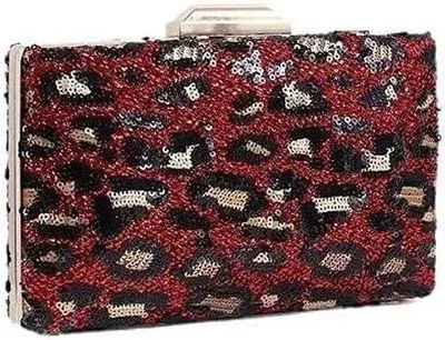 Productafbeelding van Avondtas - Schoudertas Clutch - Feestelijke Gelegenheden - Gedecoreerd met Diamantjes - N.v.t. - Zwart Rood