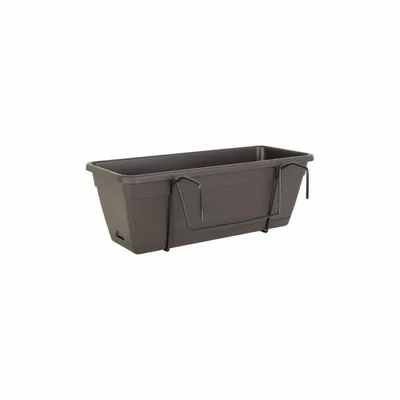 Image de ARTEVASI Venezia Jardinière avec réserve d'eau - 10 l - 49 x 19,5 x 16,6 cm - gris anthracite