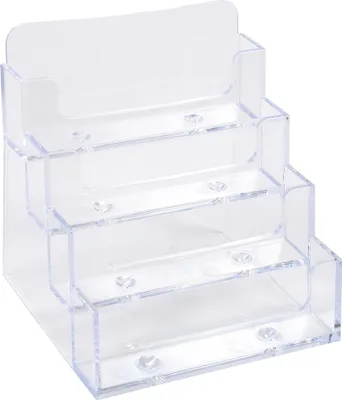 Image de Exacompta 4x Distributeur de cartes de visite 4 cases Cristal 71158D