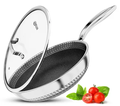Productafbeelding van Solidchoice - Premium Koekenpan met Deksel 30 cm - Antiaanbak en Diep