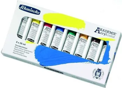 Produktbild von Schmincke Akademie Acrylcolor 8 x 20 ml, feine Künstlerfarben