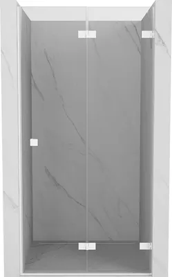 Produktbild von Mexen Lunar-F Falttür Dusche rechts 80 cm, transparent, weiß - 836-080-000-20-00-P