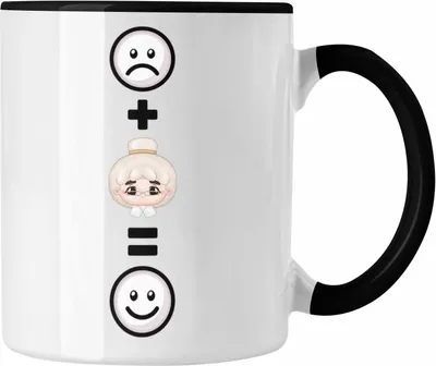 Produktbild von Trendation - Oma Tasse Geschenk für Oma Liebhaber  :( + Oma = :) Lustige Geschenkidee Geburtstag (Schwarz)