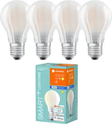 Produktbild von 4 x Ledvance LED Smart+ Filament A67 Birne 7,5W = 75W E27 matt 1055lm warmweiß 2700K Dimmbar App Google Alexa Bluetooth