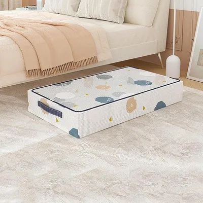 Image de Coffre à vêtements à placer sous le lit, 80 x 50 x 20 cm, XL, PVC, pliable, rangement pour vêtements