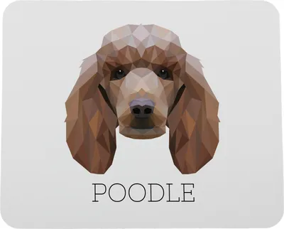 Immagine prodotto di Pudel - tappetino per mouse geometrico con immagine e scritta di Art-Dog