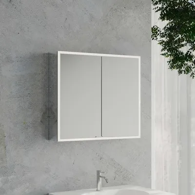 Obrázek produktu pro Zrcadlová skříňka Kronenbach Cube 2.0, rozměry 80 cm, montáž na stěnu, dvoudveřová