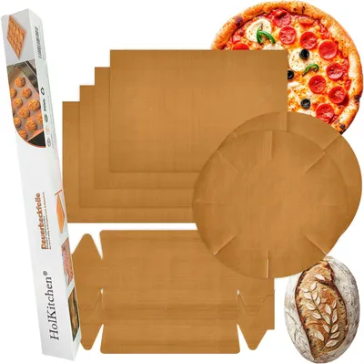 Produktbild von Wiederverwendbares Backpapier Set, 8-teilig, hitzebeständig, für rechteckige und runde Backformen, für die
