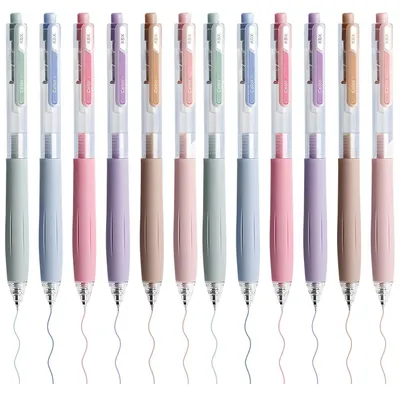 Produktbild von Acryl Tinten Rollerball Stifte Set 12 Stück Muted Pastell 0.7mm Zeichenstifte Lichtbeständig