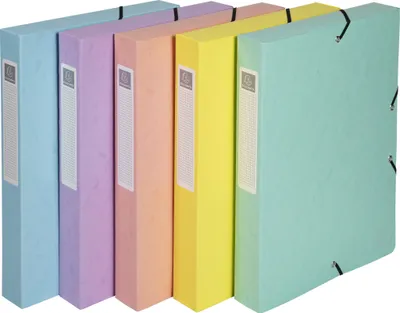 Image de Exacompta 8x Boite de classement Dos 60mm Aquarel A4 Couleurs assorties 59570E