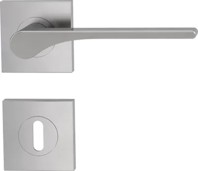 Produktbild von GRIFFWERK Rosettengarnitur LEAF LIGHT SIEGER DESIGN eckig WC-Schloss Graphitschwarz