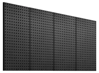 Produktbild von VEVOR Metall-Pegboard-Panels, 24" x 12" Pegboard, 4 Panels, Schwerlast-Pegboard-Wandorganisator mit Zubehör, für Wohnzimmer, Garage, Werkzeuglagerung, Büroorganisation, Bastelraum, Küche, Zuhause, Schwarz, 4 Hängende Bretter-a, Ohne Zubehör