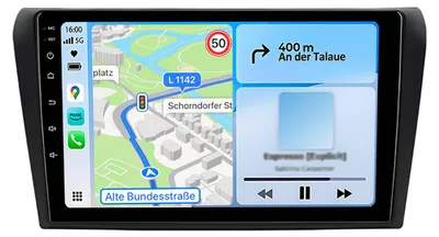 Image de Radio 9 pouces 6+128GB Android Car Radio pour MAZDA 3 BK 2003-2009 Wireless CarPlay Android Auto 4G WiFi GPS Navi 8Kern RDS DSP DAB+ BT