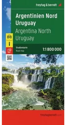 Zdjęcie produktu dla Argentyna Północna - Urugwaj, mapa drogowa w skali 1:1.800.000, wydawnictwo freytag & berndt