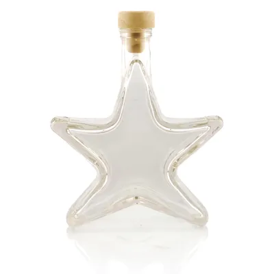 Produktbild von Sternflaschen 200 ml aus Glas, 6er Set, Weihnachtsflaschen