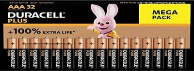 Produktbild von Duracell Batterie Plus AAA, 32er-Pack (00216914)