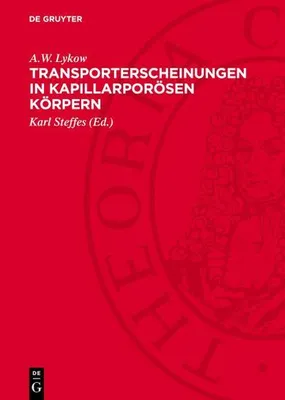 Produktbild von Transporterscheinungen in kapillarporösen Körpern