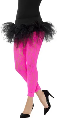 Produktbild von Spitzen-Leggings neon-pink Größe: M-L