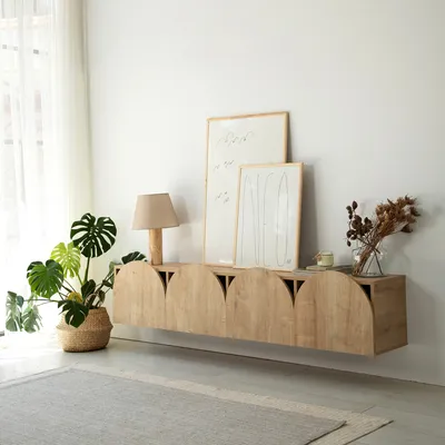 Produktbild von Skye Decor, Mesta - Sapphire Oak, TV-Ständer, 100 % MELAMINBESCHICHTETE SPANPLATTEN, Eiche, 180 x 35 x 35 cm
