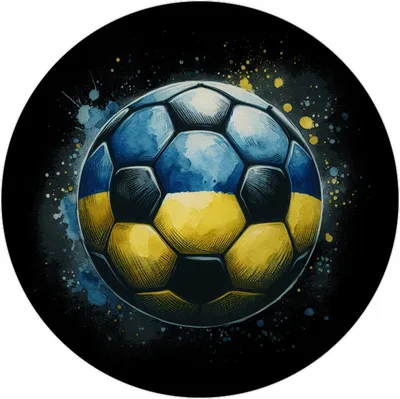 Produktbild von Fußball Ukraine Flagge Magnet rund