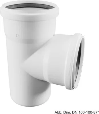Produktbild von REHAU RAUPIANO PLUS, Einfachabzweig, DN 50/50, 87 Grad, 1 Stk.