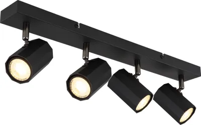Produktbild von Globo Lighting Strahler Metall schwarz matt, 4x GU10