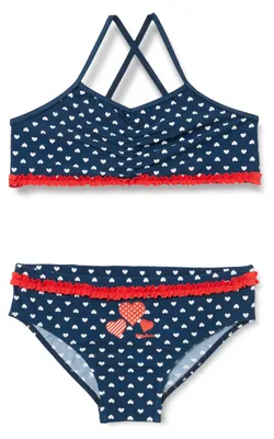 Produktbild von Playshoes Mädchen Badeanzug Schwimmanzug Badebekleidung,Herzchen,98-104