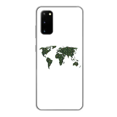 Produktbild von MuchoWow® Handyhülle Schutzhülle Hülle für Samsung Galaxy S20 Weltkarte - Grün - Blätter Silikon Softcase Handy Hülle - Bild
