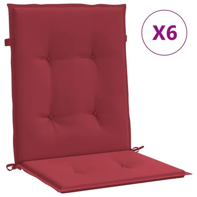 Image de Coussins de chaise de jardin à dossier bas lot de 6