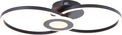 Produktbild von moderne LED Deckenlampe 30 x 52 cm, 2900 lm, warmweiß, Metall, schwarz