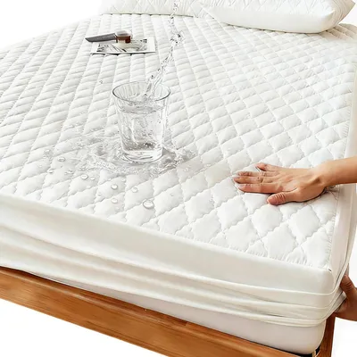 Immagine prodotto di Coprimaterasso impermeabile e traspirante, dimensioni 90x200 cm, colore bianco