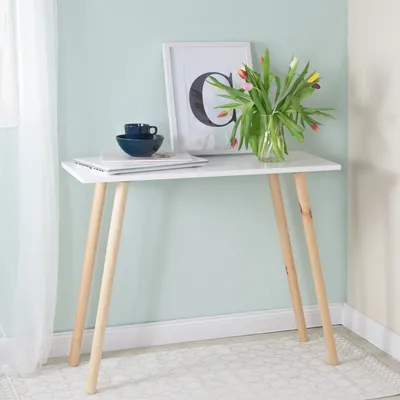 Produktbild von Homestyle4u Konsolentisch Weiss Schminktisch Flurtisch Wandkonsole Holz