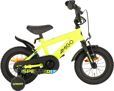 Produktbild von AMIGO Kinderfahrräder Jungen Speeder 12 Zoll 21,5 cm Jungen Rücktrittbremse Gelb/Schwarz