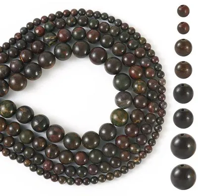 Produktbild von 4 mm/6 mm/8 mm/10 mm runde Natursteinkralen mit Picasso-Jaspis, DIY-Armreifen, Ketten und Schmuck Zubehör