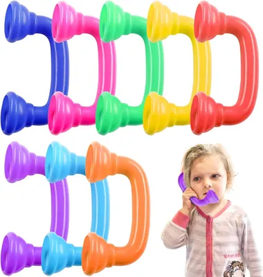Productafbeelding van Telefoon handset set 8 stuks, kleurrijk ontwerp, stimuleert spraakvaardigheid, communicatie speelgoed