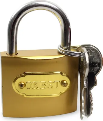 Immagine prodotto di Lucchetto metallico a scatto da 6 cm con 3 chiavi – per serrature, cassette, catene