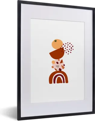 Produktbild von MuchoWow® Gerahmtes Poster Winter - Design - Abstrakt 30x40 cm - Poster mit Schwarzem Bilderrahmen Wandposter Rahmen Foto Bilder - Wandposter Schlafzimmer