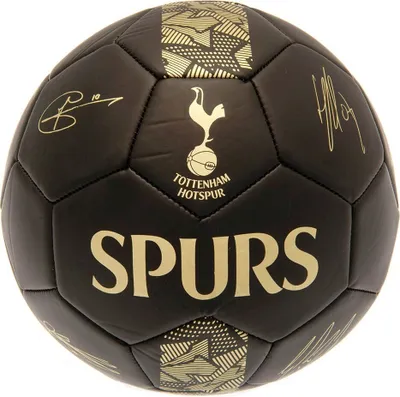 Produktbild von Tottenham Hotspur FC - Fußball mit Unterschriften TA9612 (5) (Matt Schwarz/Gold)
