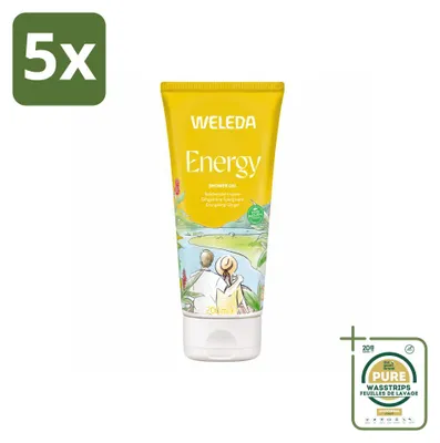 Produktbild von 5 x Weleda Aroma Shower Energy Duschegel - 200 ml - Vorratspackung - 5 Stücke