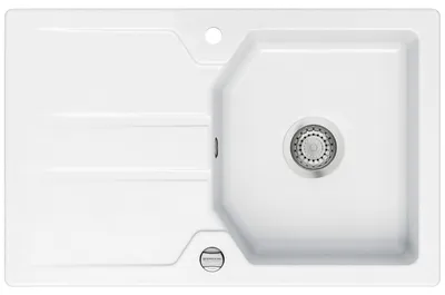 Produktbild von Systemceram KeraDomo Spüle SOLVA 80 in GRÖNLAND mit Excenterbedienung / Einbauspüle