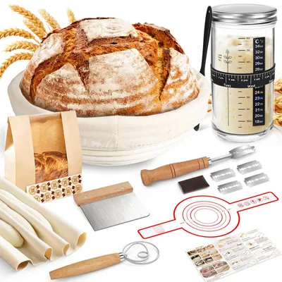 Immagine prodotto di Set di 9 cestini rotondi per lievitazione naturale