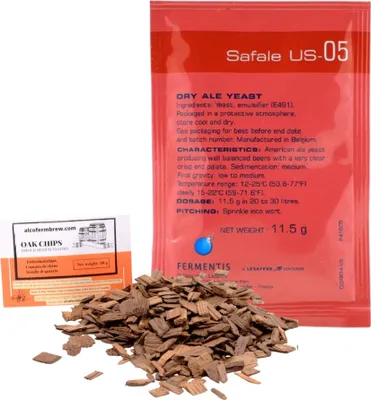 Produktbild von Fermentis Bierhefe - Safale us 05 + Oak Chips, Fermentis-Hefe, Bierhefe, Brauhefe
