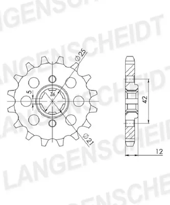 Obrázok produktu pre Ritzel Supersprox 530 - 15Z CST-571:15|grobverzahnt 21,4/25,0