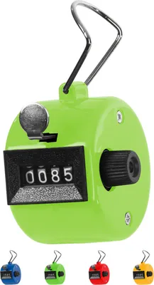 Produktbild von Handzähler Tally Counter 4-stellig, mechanisch, bunt