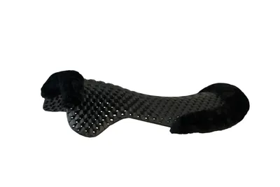 Produktbild von Acavallo Piuma Air-Release Featherlight Pad Front Riser Cut-Out Eco-Wool, Farbe:Black